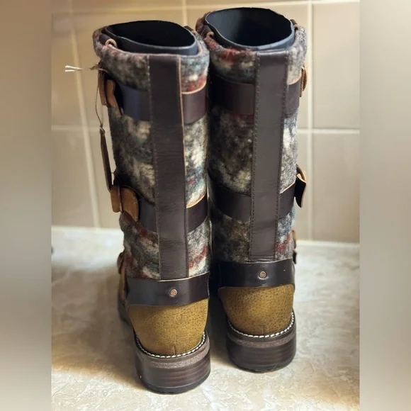 Woolrich Rio Grande Brown Sugar Blanket Wool Boots US 9 New in Box - Picture 4 of 8